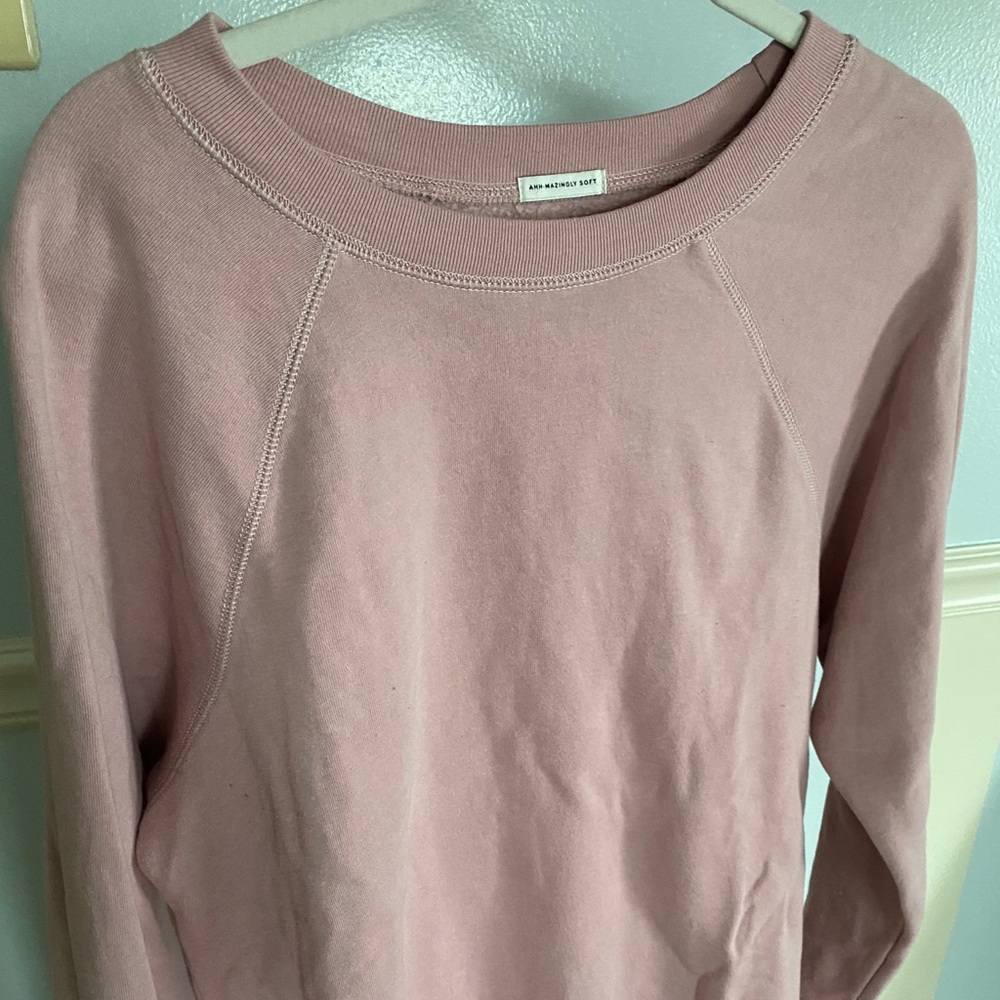 American Eagle pink leggings sweatshirt size Med